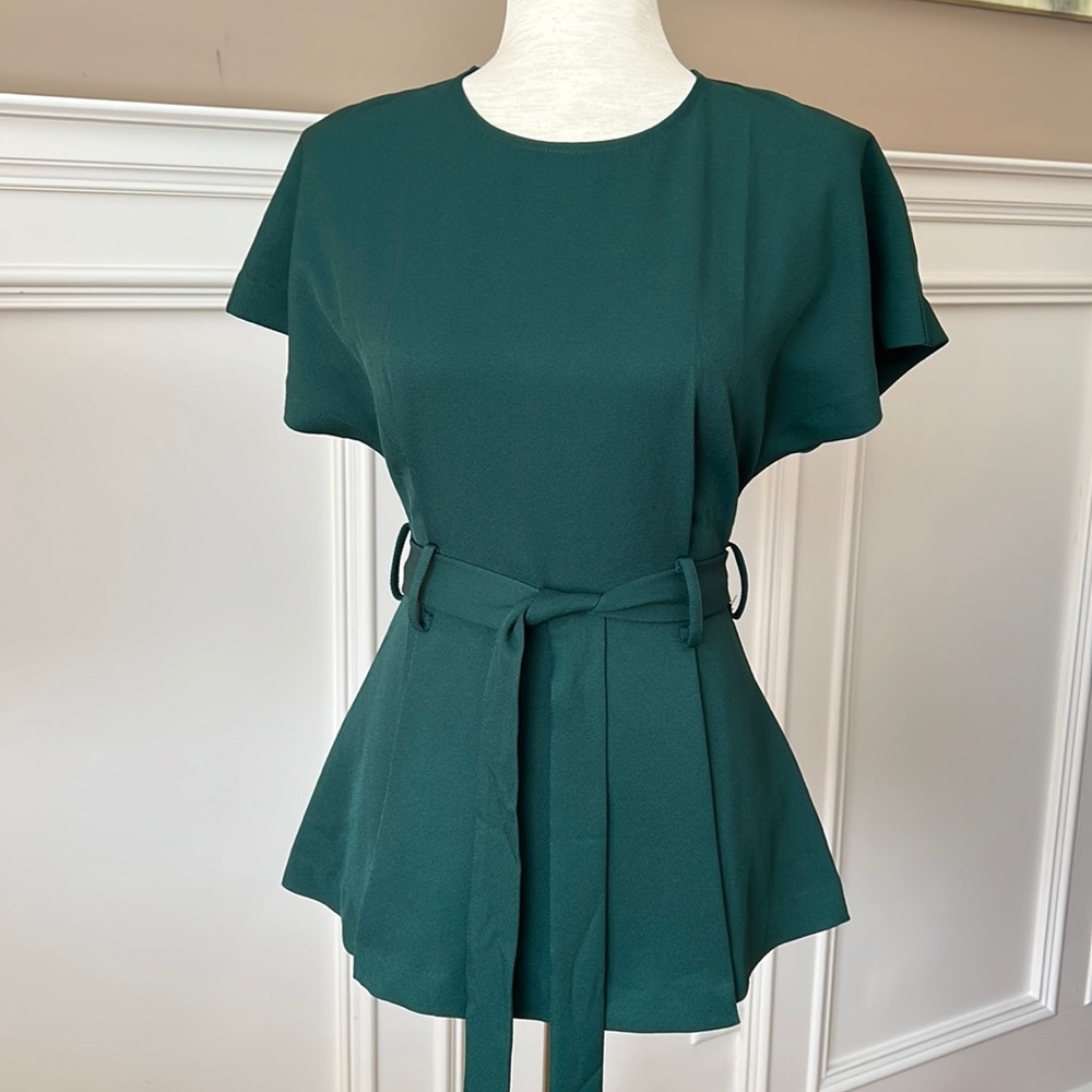 Green Peplum Top